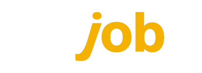 HeyJobs Logo in weiß-gelb